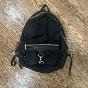 Rebecca Minkoff Black Backpack with Gold Hardware